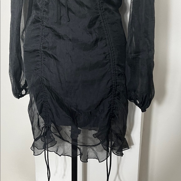 Fashion Nova Black Lace-Up Long Sleeve Dress - Picture 5 of 10